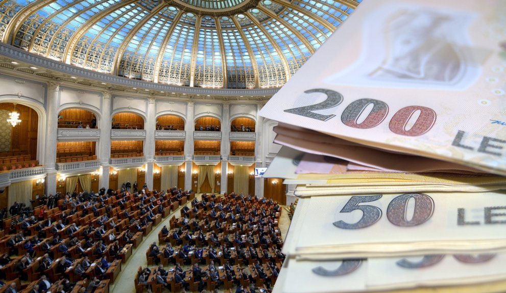 Salarii majorate cu 2.000 de lei brut pentru aleşii statului, în timp ce mulţi români se zbat cu venituri lunare sub 2.000 de lei