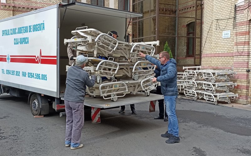 #SpitalePubliceDinBaniPrivați. Spitalul Județean Cluj a primit 150 de paturi electrice de la Fundația Metropolis