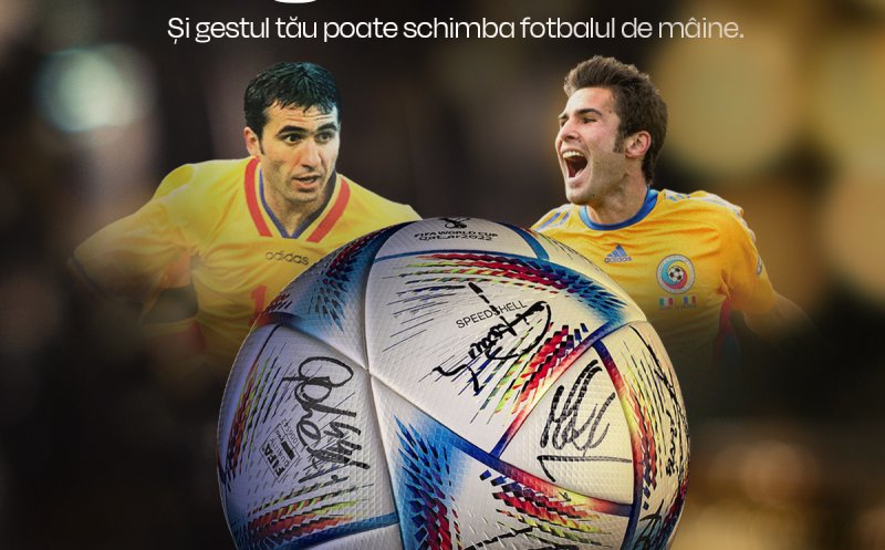 Mingea oficială din meciul de retragere al lui Adrian Mutu, de la Sports Festival, scoasă la vânzare