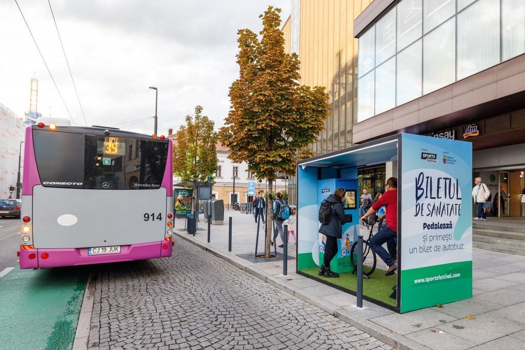 Biletul de Sănătate 2.0.  Dai o tură cu bicicleta în față la Central și primești bilet pentru autobuz