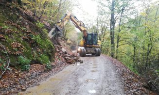 Reparații pe un drum de munte din Cluj. Ce lucrări se fac