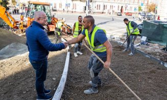 Emil Boc, pe şantierul din Parcul Ștefan cel Mare: "Lucrările sunt într-o ușoară întârziere, dar pot fi finalizate până la sfârșitul anului"