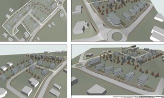 Case, grădiniță și stație de autobuz, în Făget