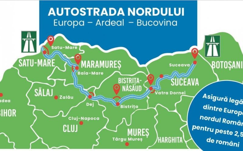 Se face Autostrada Nordului, care trece și prin Cluj. Ministerul Transporturilor a desemnat câștigătorul pentru SF