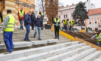 Esplanada din fața Teatrului Național va fi gata până la 1 Decembrie