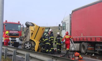 Accident grav pe Autostrada Transilvania. Intervine descarcerarea