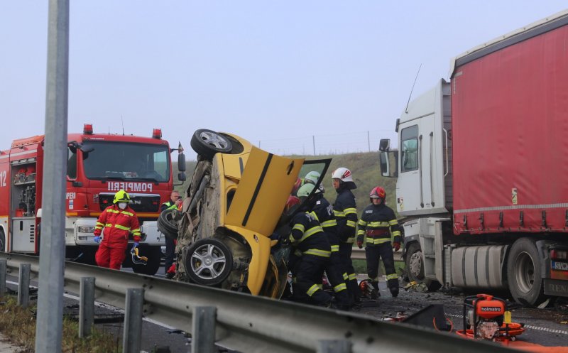 Accident grav pe Autostrada Transilvania. O persoană a murit, alta este în stare foarte gravă
