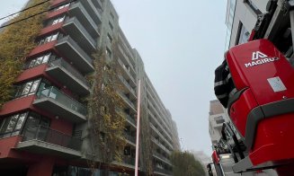 INCENDIU în Cluj-Napoca la etajui 8 al unui bloc