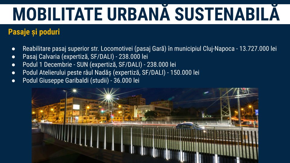 Primăria repară un pod din Cluj-Napoca