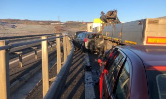 CARAMBOL cu 11 autovehicule pe Autostrada Transilvania A3