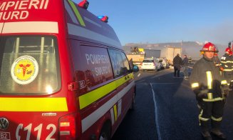 CARAMBOL cu 11 autovehicule pe Autostrada Transilvania A3