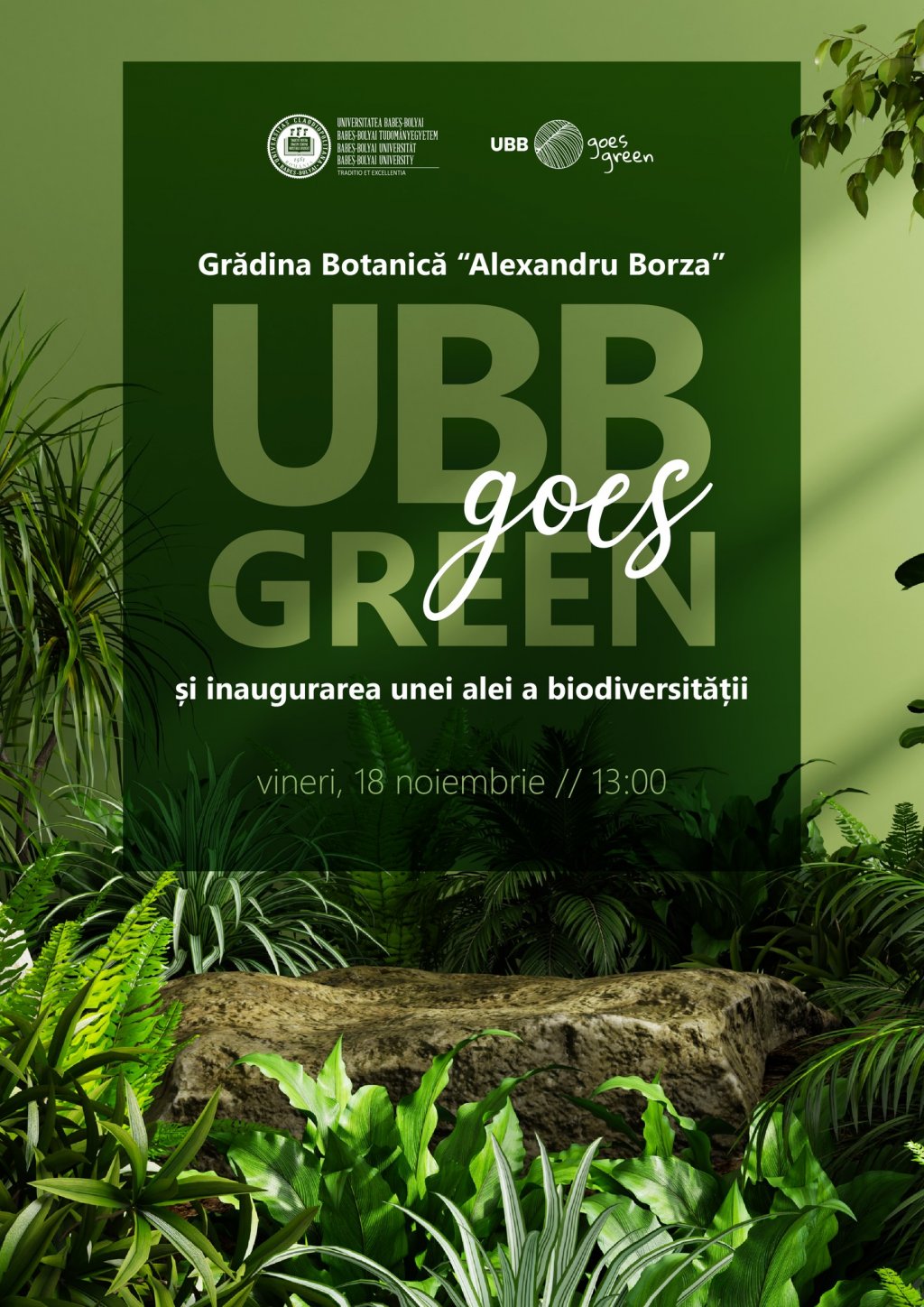 UBB Goes Green la Grădina Botanică. Se inaugurează o alee a biodiversității