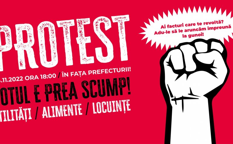 Marș de protest împotriva scumpirilor, la Cluj-Napoca