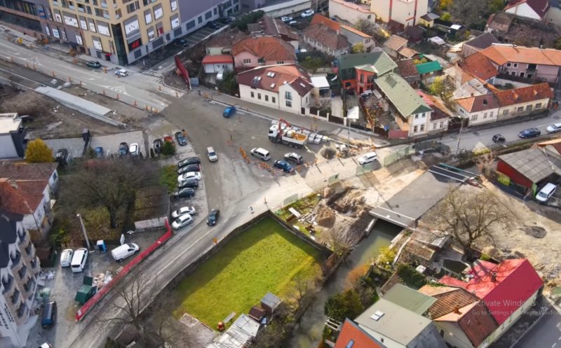 Stadiul lucrărilor pe două șantiere din Cluj-Napoca: unul va fi gata la final de an, altul va transforma traficul prin centru