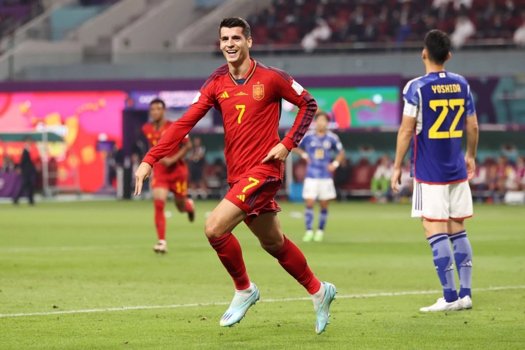 Spania a pierdut în fața Japoniei la Cupa Mondială, dar Morata a egalat un record vechi de peste 70 de ani