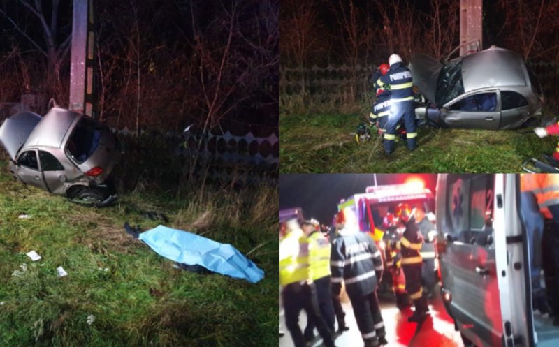 Accident MORTAL cu mașină condusă de un minor: Şoferul de 16 ani a murit și alți doi copii, de 13 și 14 ani, au fost grav răniți