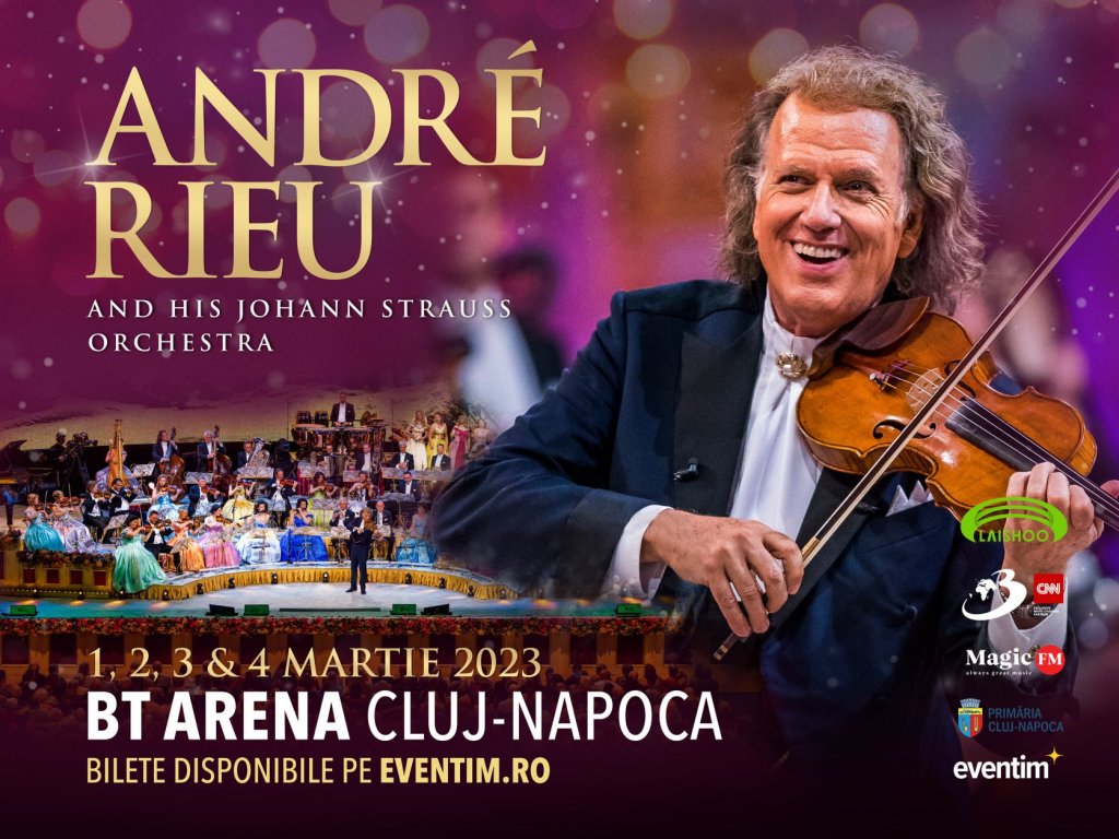 ANDRÉ RIEU stabilește un nou record la Cluj-Napoca. Patru concerte consecutive pe scena BT-Arena