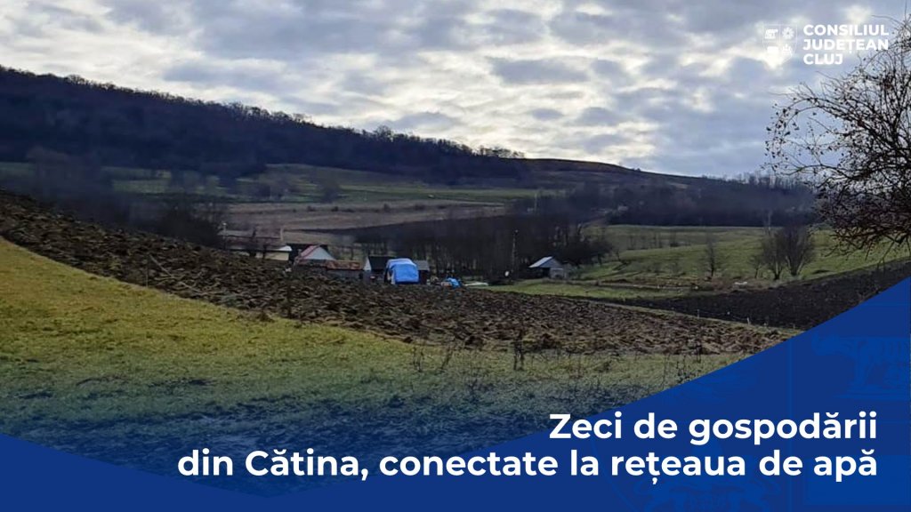 Înainte de Crăciun, zeci de case din Cătina, județul Cluj au fost conectate la rețeaua de apă