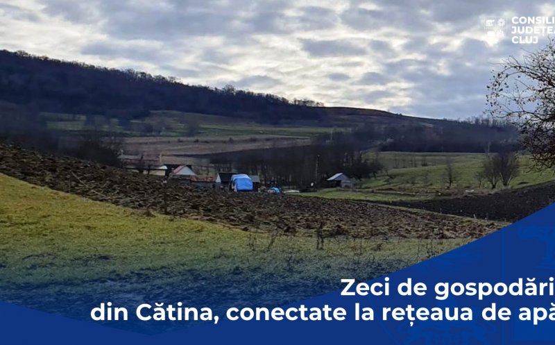 Înainte de Crăciun, zeci de case din Cătina, județul Cluj au fost conectate la rețeaua de apă
