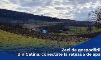 Înainte de Crăciun, zeci de case din Cătina, județul Cluj au fost conectate la rețeaua de apă