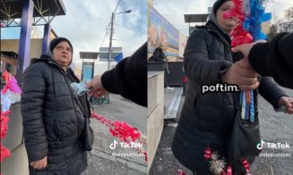 Omenia răsplătită la Cluj. Gest generos al unei vânzătoare de lângă Iulius Mall: „Nu-s cerșetoare. Am muncit o lună pentru botele astea”