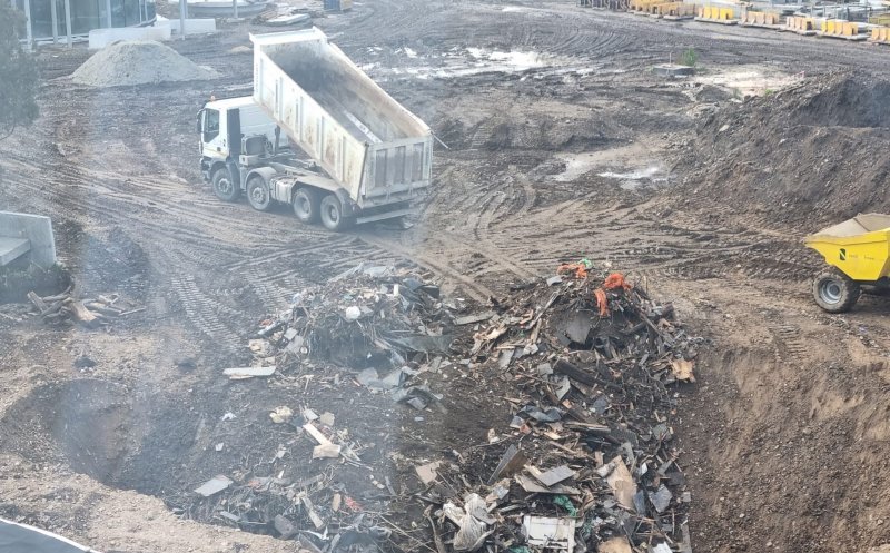 Parcul Feroviarilor: AMENDA, pentru deșeurile îngropate "dintr-o eroare de comunicare" pe șantier, a încasat-o un singur angajat
