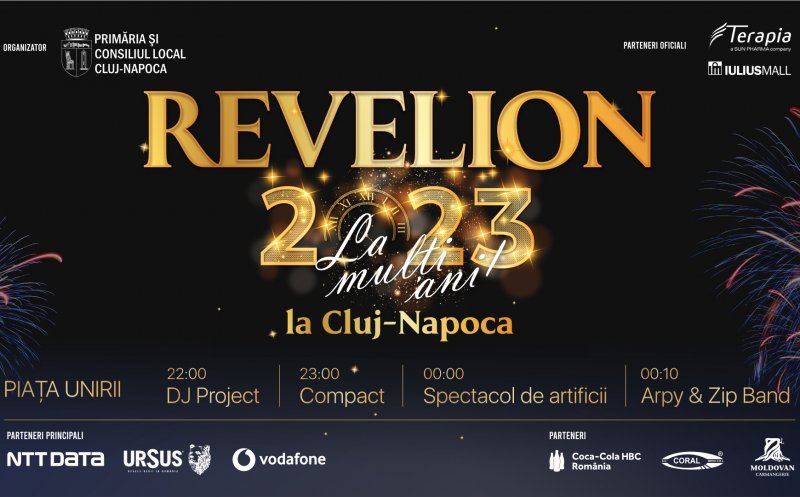 Revelion 2023 la Cluj-Napoca: concerte, spectacol de artificii și atmosferă de sărbătoare în Piața Unirii