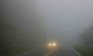 Atenție, șoferi! COD GALBEN de ceață densă la Cluj: Vizibilitate sub 50 m