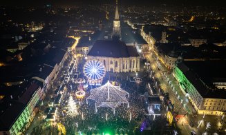 Atmosferă și multă voie bună în Piața Unirii din Cluj-Napoca la Revelion 2023