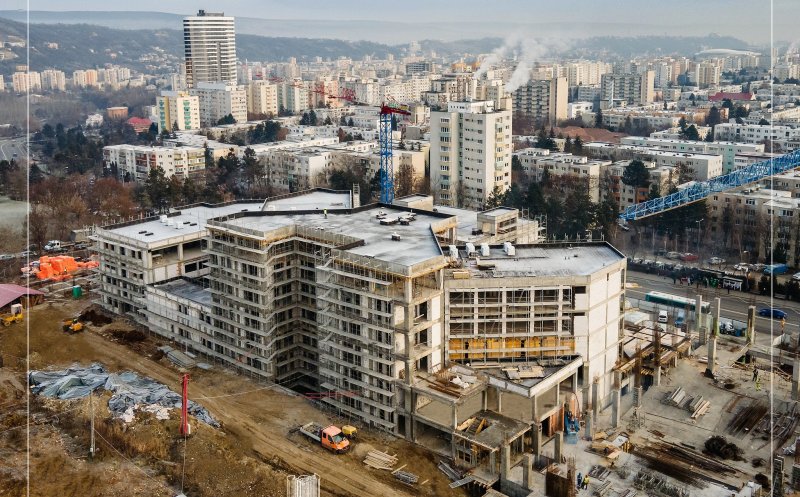 IMAGINI de pe șantierul viitorului sediu al Academiei Naționale de Muzică „Gheorghe Dima" din Cluj