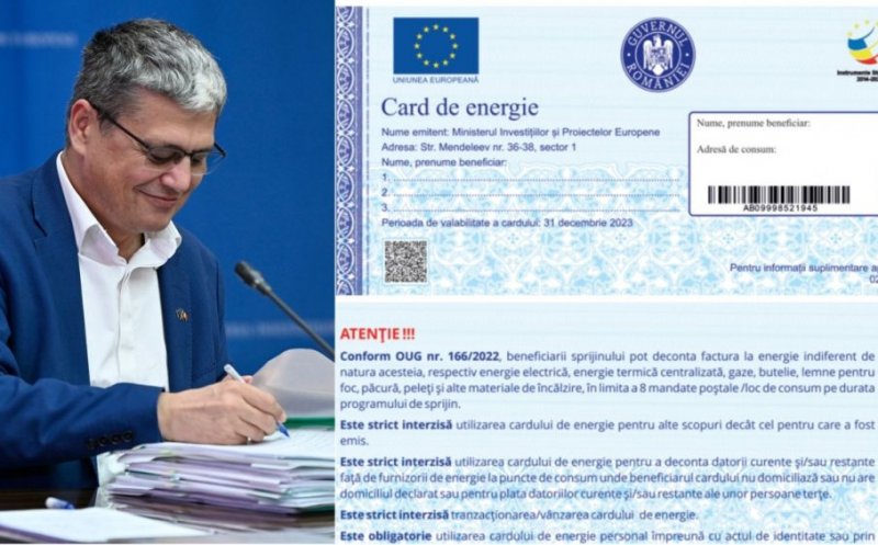 Românii primesc cardul de energie la 1 februarie. Vezi cum se plătește gazul și curentul cu el
