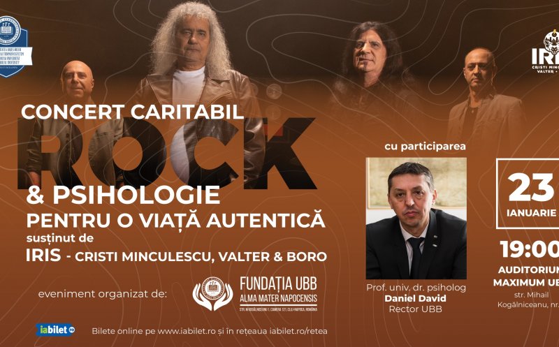 Rock și psihologie la UBB. Concert-dezbatere cu scop caritabil