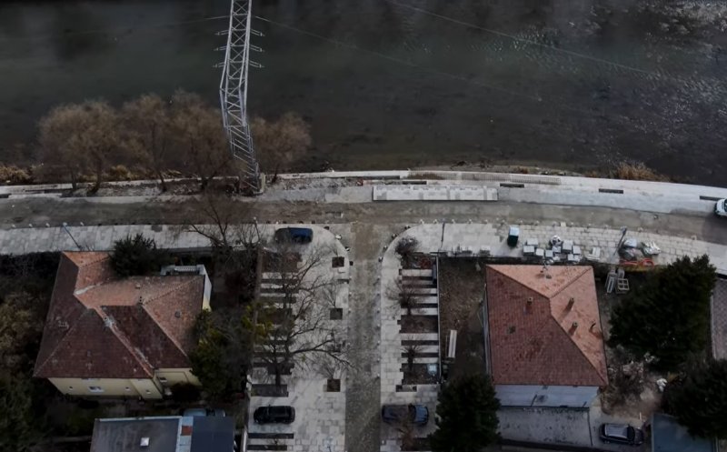 Filmare aeriană pe șantierul străzilor Gavril Muzicescu și Sigismund Toduță