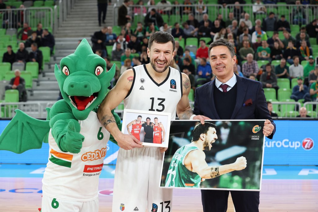 Andrija Stipanovic, omul meciului la Ljubljana contra fostei sale echipe