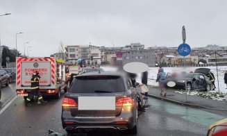 Accident violent în Bună Ziua. Doi copii și un adult au fost transportați la spital