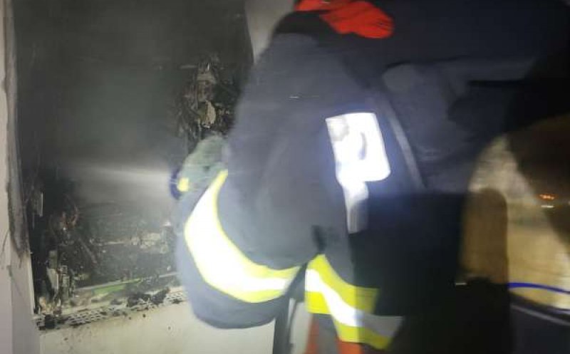Incendiu la un bancomat. A ars cu tot cu banii dinăuntru