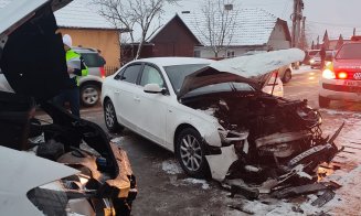 ACCIDENT în Bonţida între un microbuz și un autoturism. 3 persoane necesită îngrijiri medicale