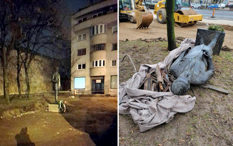 Statuia lui Iuliu Maniu, repusă în picioare după "tărăboi" şi petiţii / "Ruşine! Acum se scrie istoria"