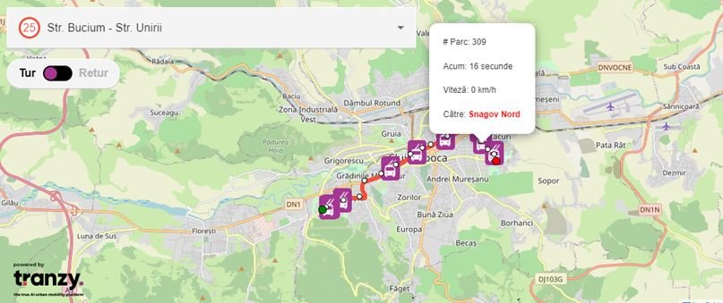 Hartă LIVE lansată de CTP Cluj. VEZI în timp real unde e autobuzul pe care îl aștepți