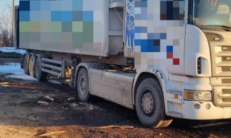 Șofer de tir prins că transporta ilegal o cantitate mare de lemne
