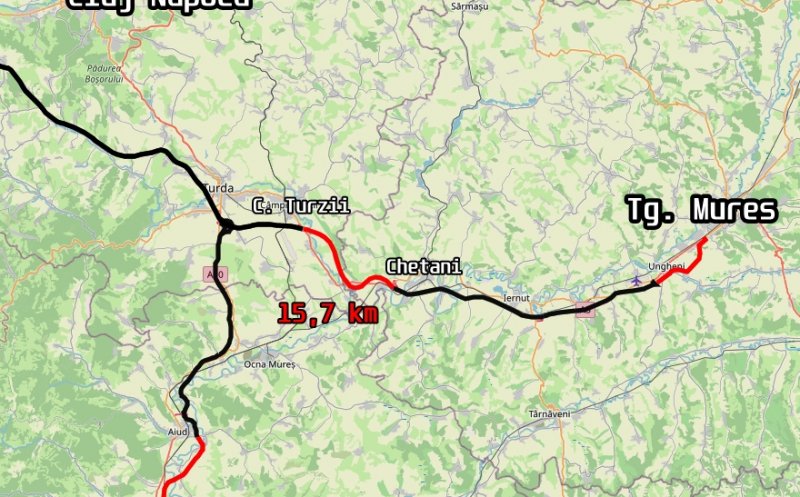 De la Cluj-Napoca la Târgu Mureș, pe autostradă până la final de an. Ce tronson din A3 va mai fi gata în 2023