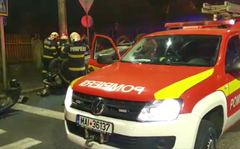 Un tânăr MURIT, după ce s-a RĂSTURNAT cu mașina pe o stradă din Cluj-Napoca