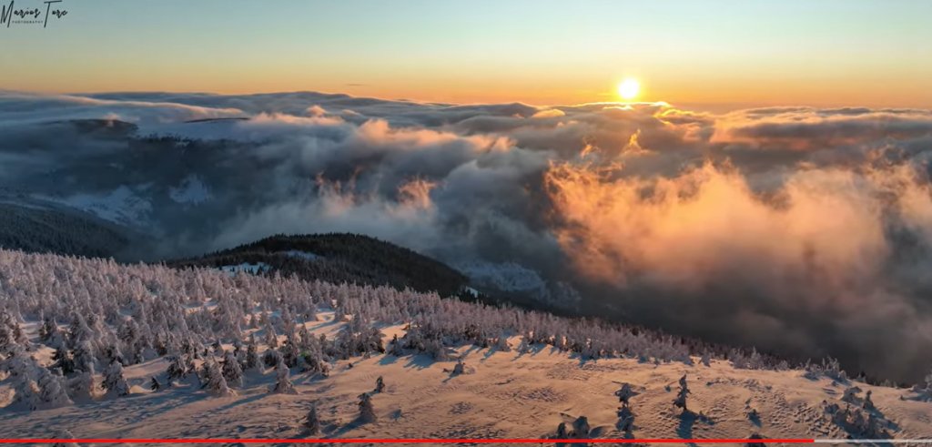 Imagini de poveste cu Paradisul alb al Apusenilor - Vlădeasa: „Filmarea la apus e la -16 grade”