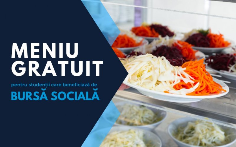 O masă caldă pentru studenții unei universități din Cluj, cu burse sociale
