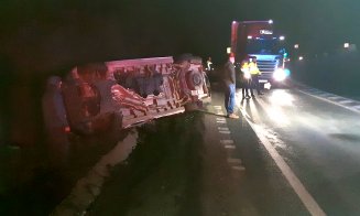 ACCIDENT la Izvorul-Crişului: Autoutilitară în şanţ şi victimă cu multiple traumatisme în stare gravă