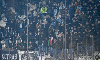 Imaginea serii în repriza a doua la meciul dintre CFR Cluj şi Lazio. La bustul gol, în Gruia