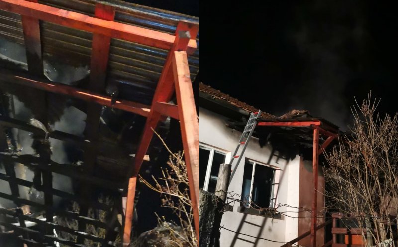 Incendiu cu două victime în județul Cluj. O femeie cu ARSURI GRAVE pe aproape tot corpul și un bărbat inconștient, transportați la spital