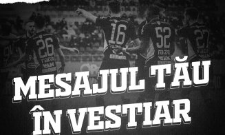 #MesajulTăuÎnVestiar -  Cele mai originale mesaje de încurajare pentru "U" Cluj vor fi afișate în vestiar