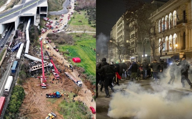 Proteste violente la Atena după tragicul accident feroviar din Grecia