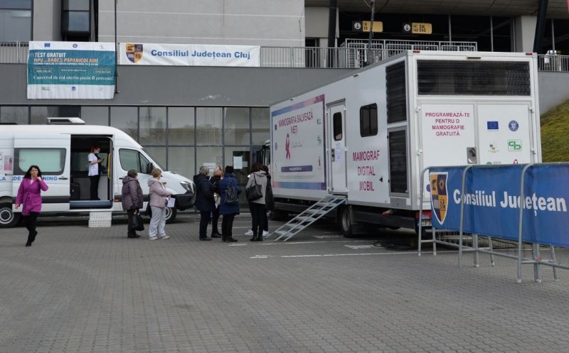 Cine se poate programa pentru o mamografie GRATUITĂ sau testare pentru cancerul de col uterin la caravana de la Cluj Arena